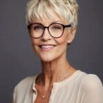 coupe de cheveux femme 50 ans avec lunettes