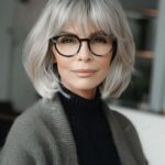 coupe de cheveux femme 50 ans avec lunettes