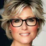 coupe de cheveux femme 50 ans avec lunettes