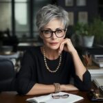 coupe de cheveux femme 50 ans avec lunettes