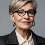 coupe de cheveux femme 70 ans avec lunettes