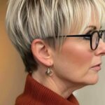 coupe de cheveux femme 70 ans avec lunettes