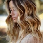 balayage blond sur brune