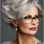 coupe de cheveux femme 70 ans avec lunettes