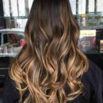 balayage blond sur brune