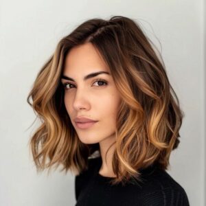 balayage miel doré marron glacé