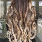 balayage blond sur brune