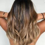 balayage blond sur brune