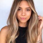 balayage blond sur brune