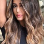 balayage blond sur brune