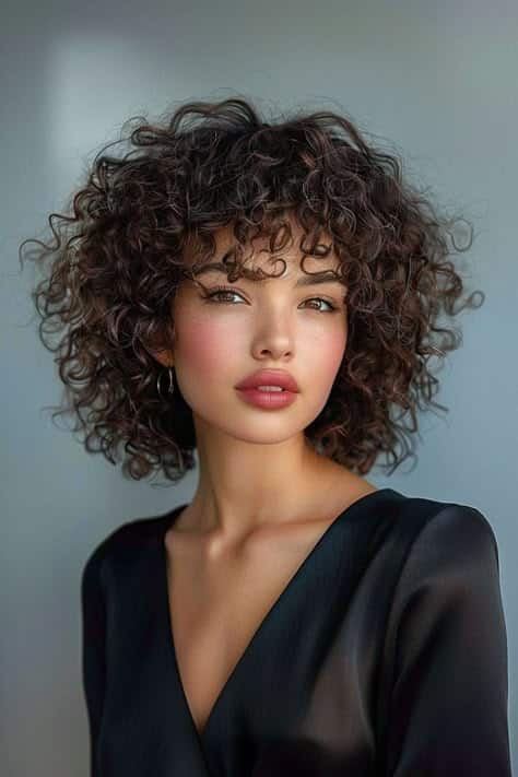 coupe cheveux frisés femme