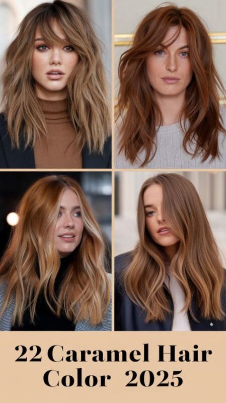 couleur cheveux caramel