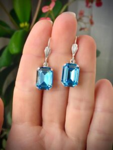boucles d’oreilles aigue‑marine