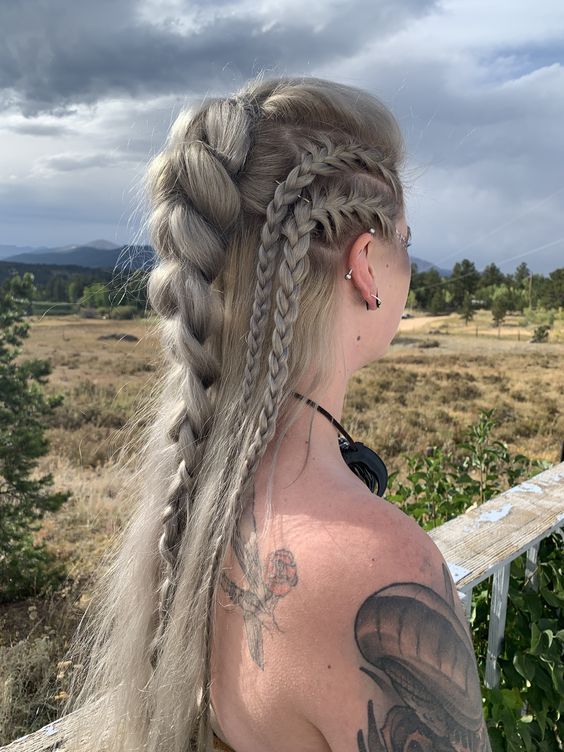 style viking cheveux