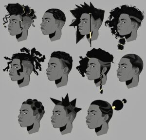 dégradé afro
