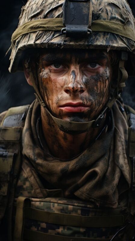 dégradé militaire homme