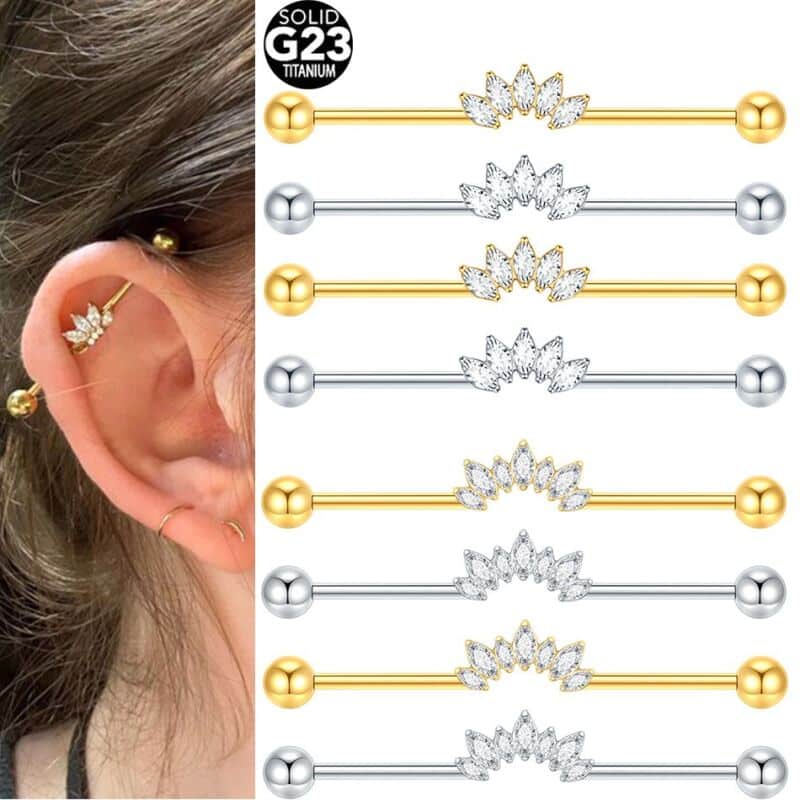 Piercing industriel esthétique