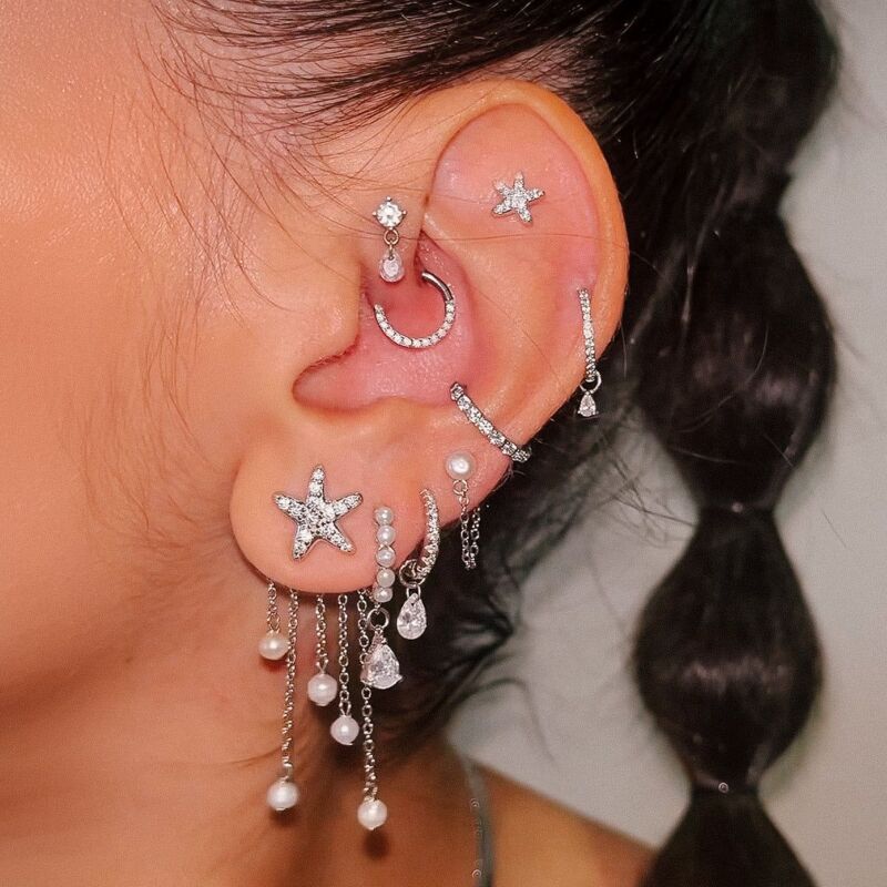 Piercing industriel esthétique