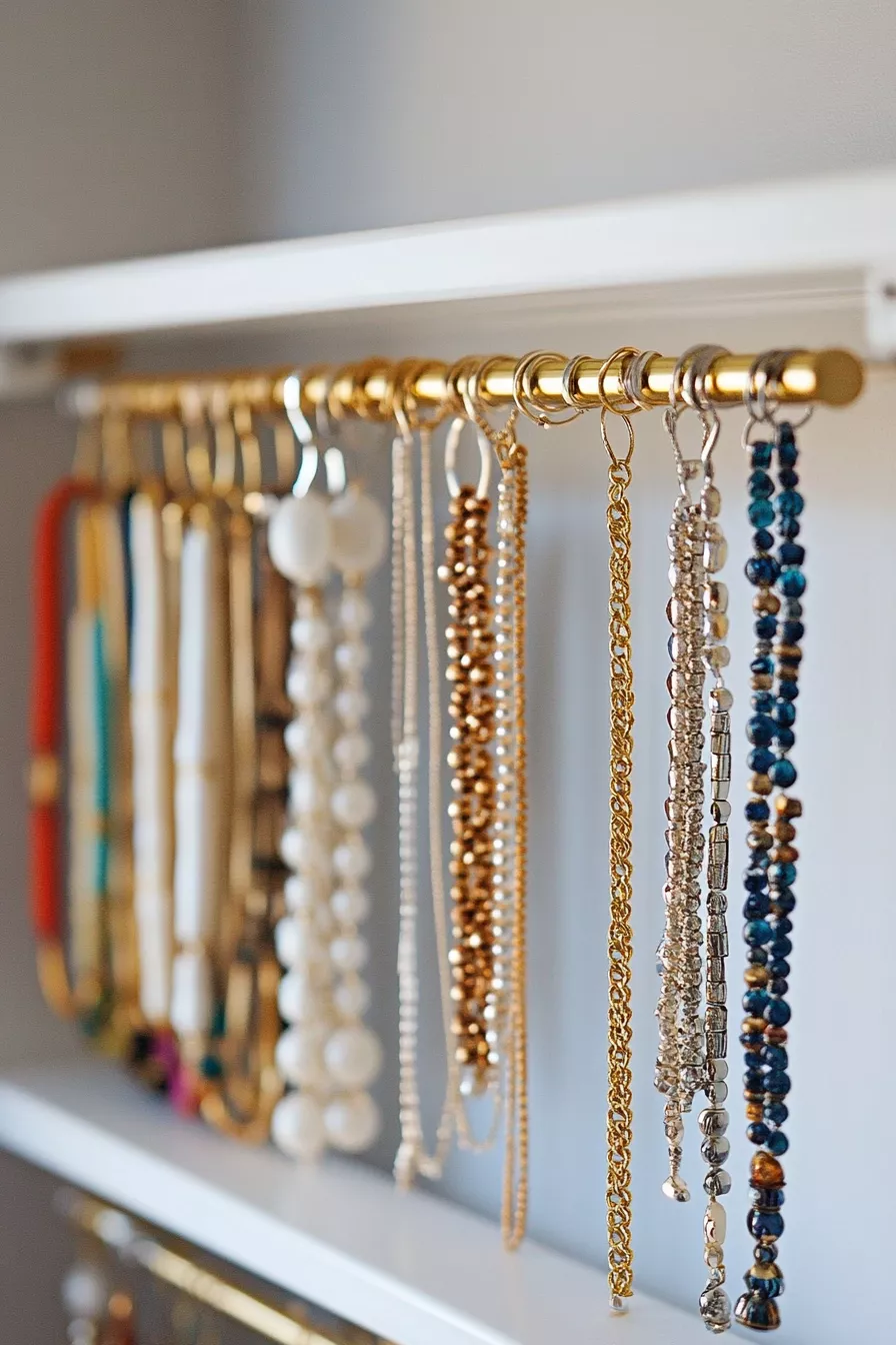 Rangement colliers sans nœuds