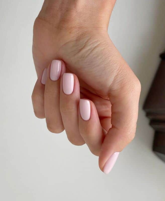 Ongles Gel Rose Discret