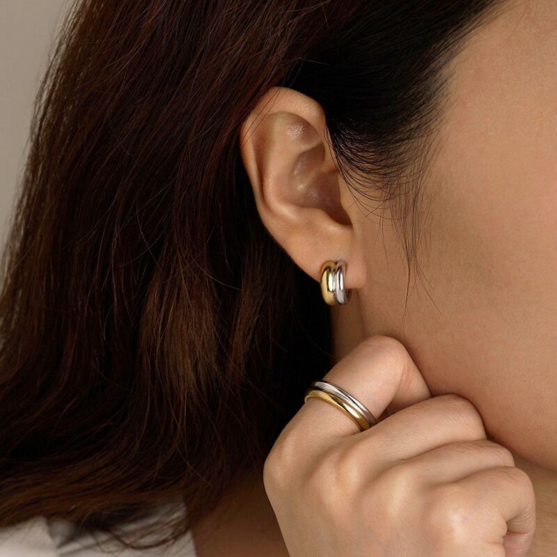 Bijoux Bicolores Or Argent