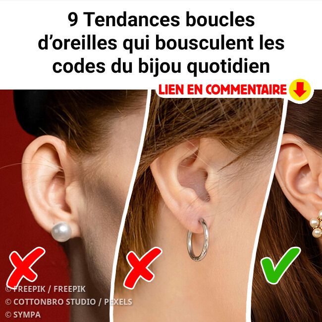 Emplacement boucles d’oreilles tendance
