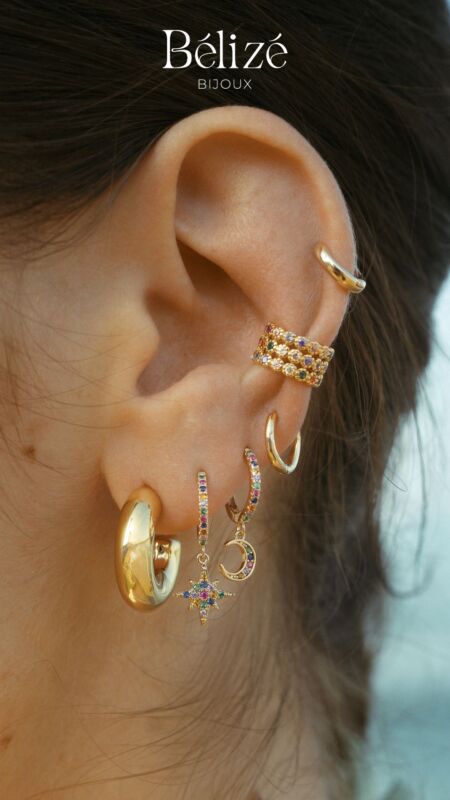 Accumulation piercings oreille