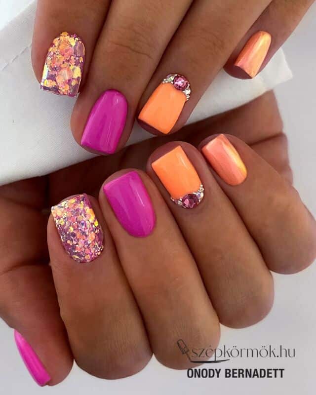 Ongles Été Corail