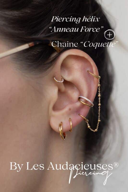 Piercing hélix style