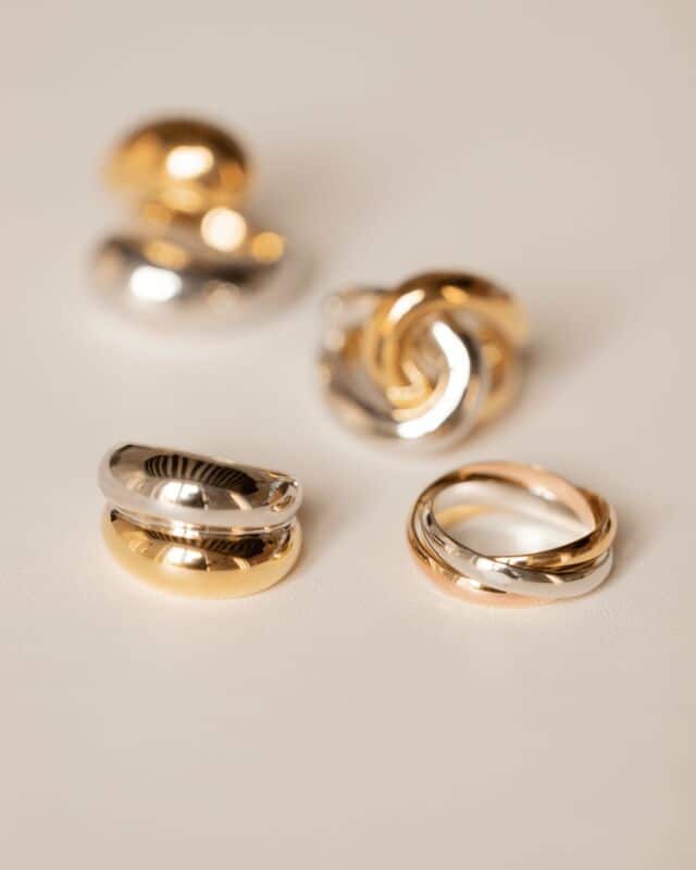 Bijoux Bicolores Or Argent