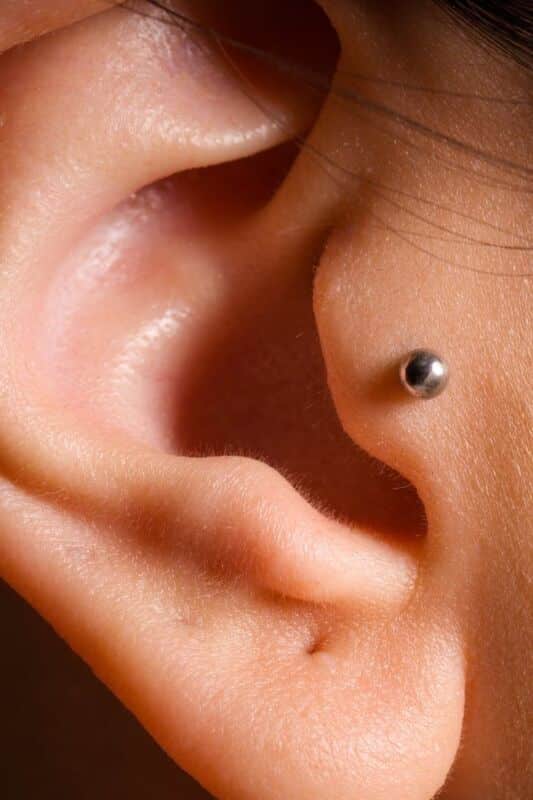Piercing tragus esthétique