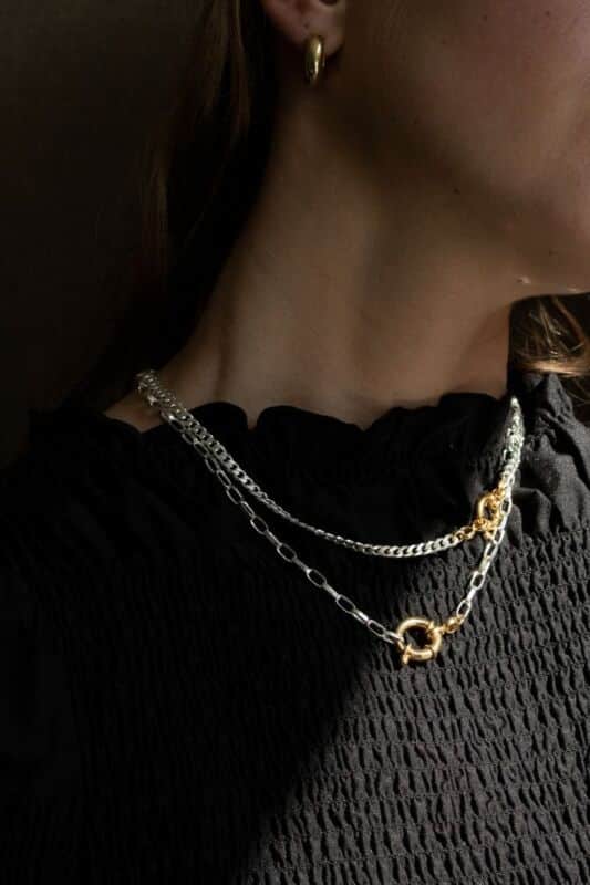 Bijoux Bicolores Or Argent