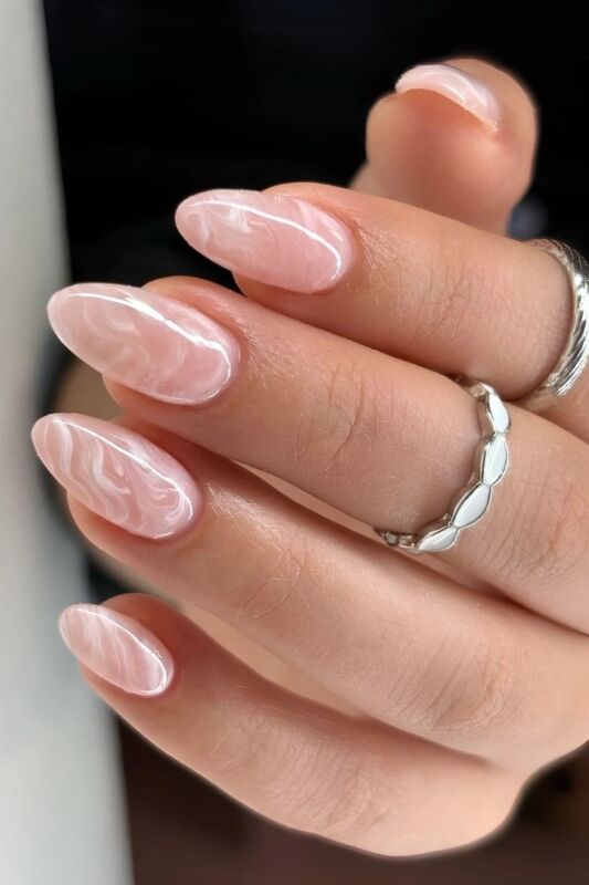 Ongles Gel Rose Discret