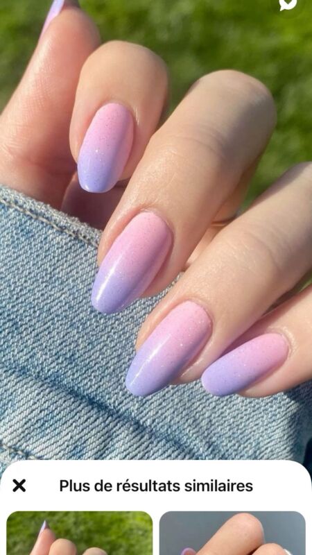 Manucure Bicolore Mauve Rose