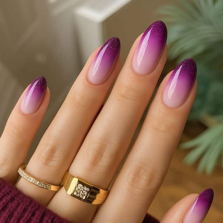 Manucure Dégradé Rose Mauve