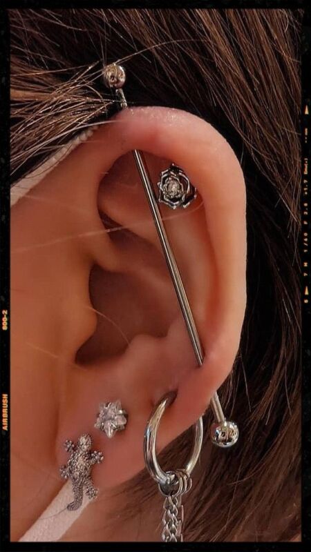 Piercing industriel esthétique