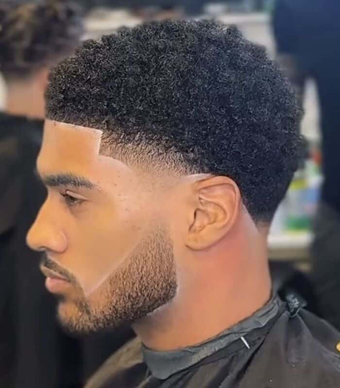 Dégradé afro homme