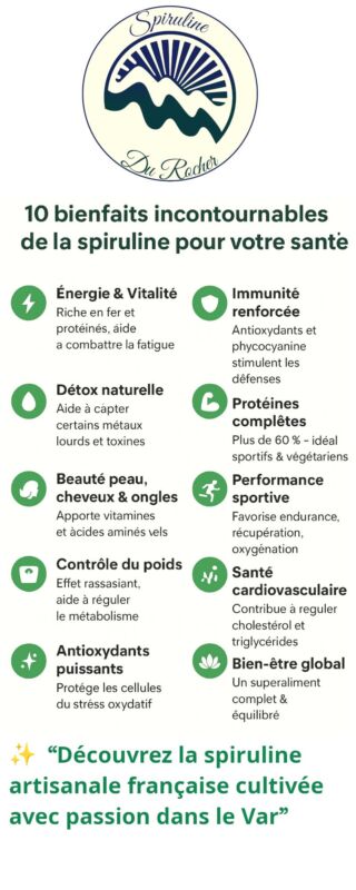 Bienfaits spiruline santé