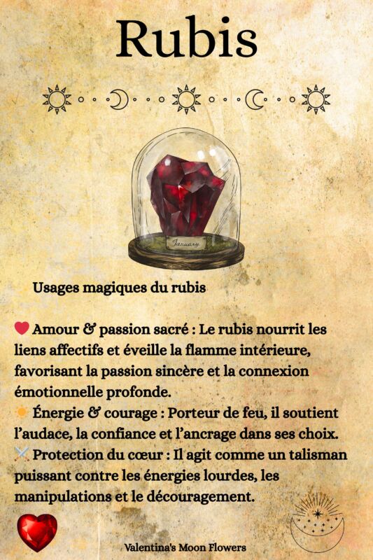 rubis pierre caractere